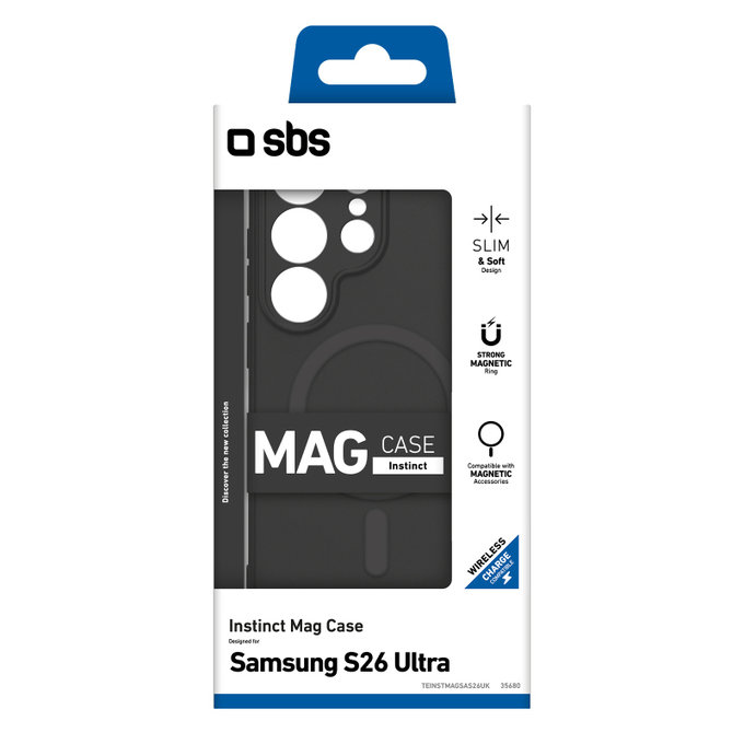 Калъф Instinct Mag за Samsung Galaxy S26 Ultra, Черно, Black, SBS