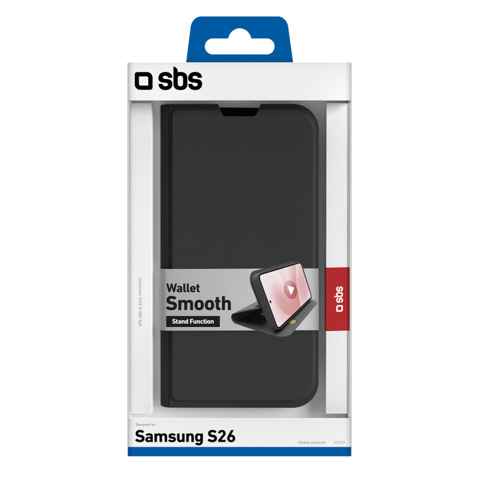 Калъф Book Wallet Smooth за Samsung Galaxy S26, Черно, Black, SBS