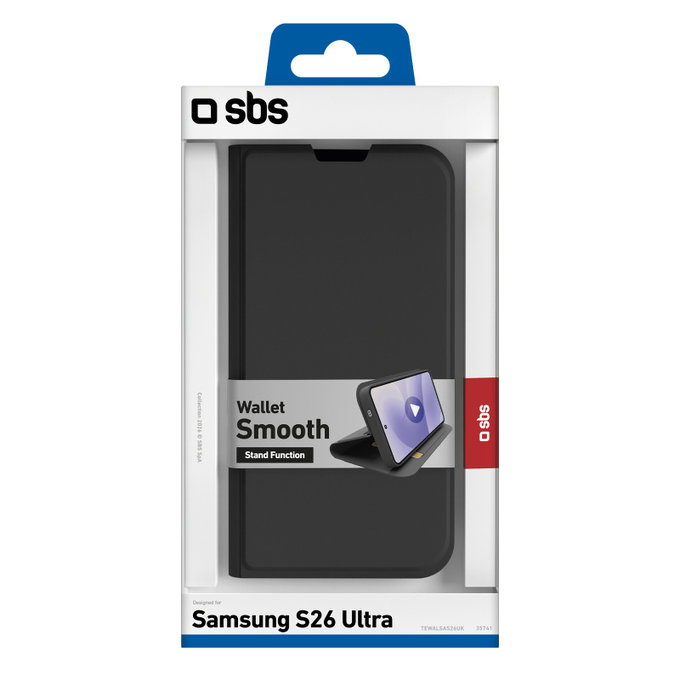 Калъф Book Wallet Smooth за Samsung Galaxy S26 Ultra, Черно, Black, SBS