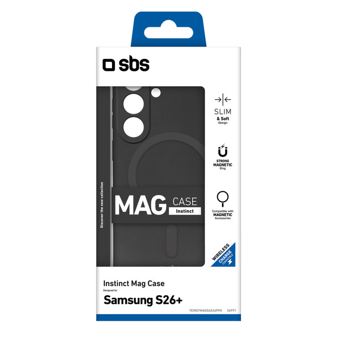 Калъф Instinct Mag за Samsung Galaxy S26+, Черно, Black, SBS