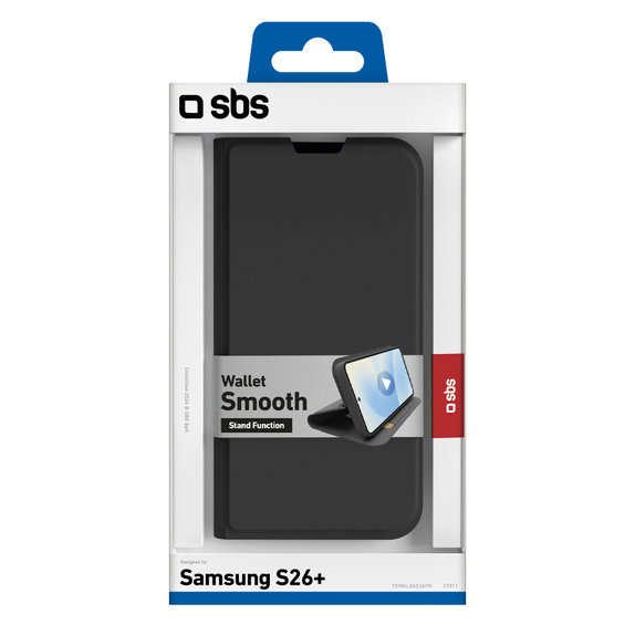 Калъф Book Wallet Smooth за Samsung Galaxy S26+, Черно, Black, SBS