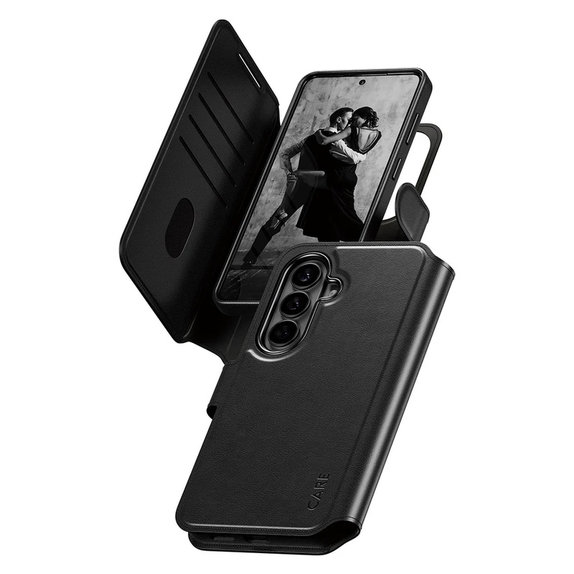 Калъф Tango Wallet Two-In-One с QI за Samsung Galaxy S26, Черно, PanzerGlass