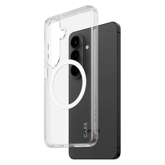 Калъф Urban Explorer с бяло QI за Samsung Galaxy S26, Прозрачно, PanzerGlass