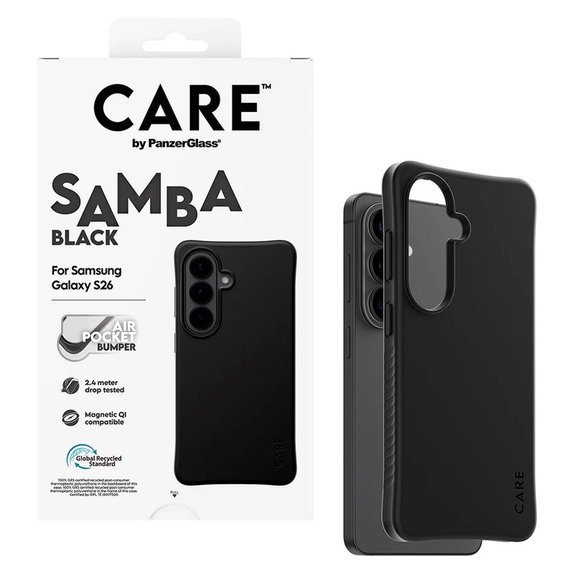 Калъф Samba с QI за Samsung Galaxy S26, Черно, PanzerGlass