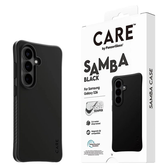 Калъф Samba с QI за Samsung Galaxy S26, Черно, PanzerGlass