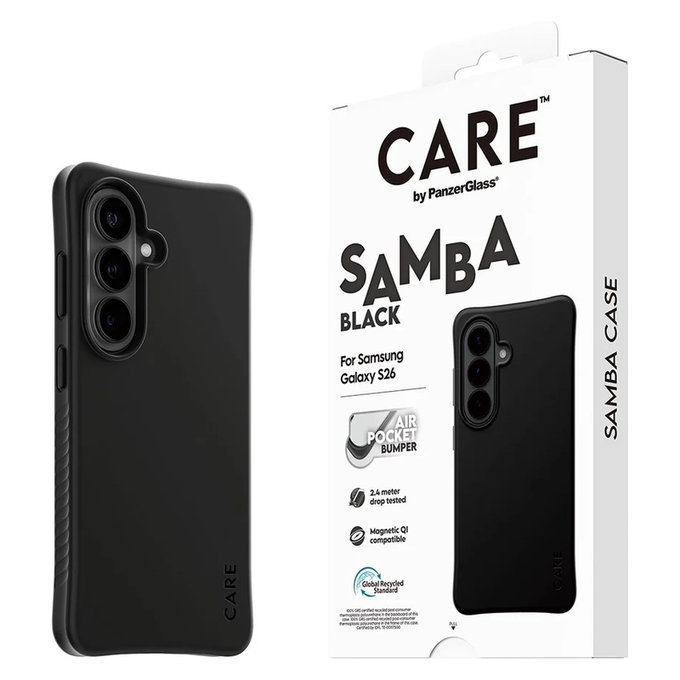 Калъф Samba с QI за Samsung Galaxy S26, Черно, PanzerGlass