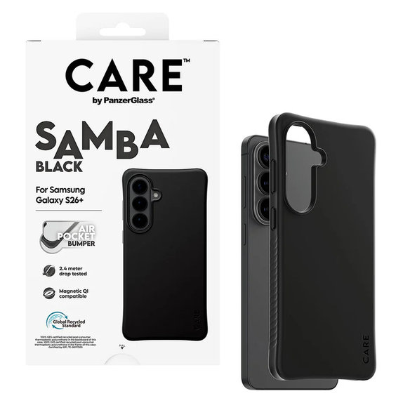 Калъф Samba с QI за Samsung Galaxy S26+, Черно, PanzerGlass