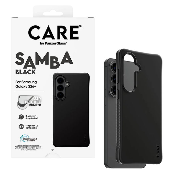 Калъф Samba с QI за Samsung Galaxy S26+, Черно, PanzerGlass