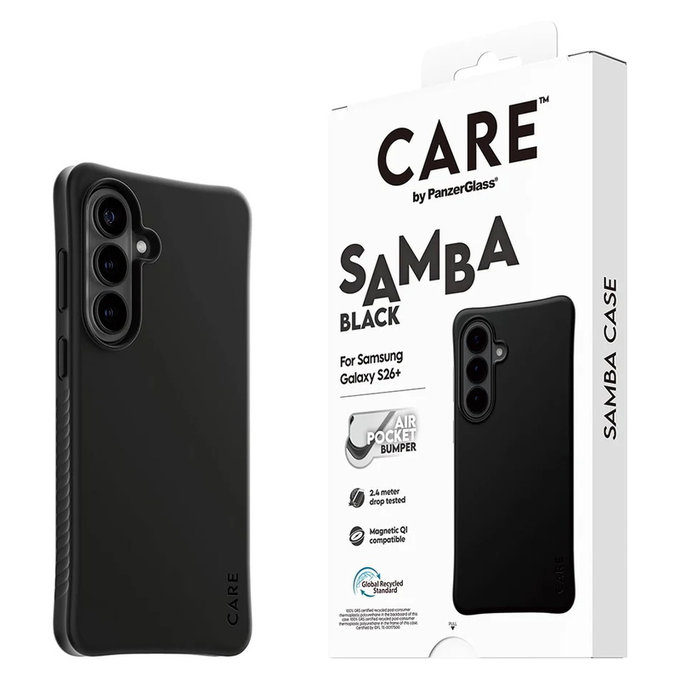Калъф Samba с QI за Samsung Galaxy S26+, Черно, PanzerGlass