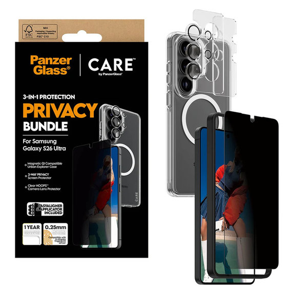 Bundle Privacy 3 в 1 за Samsung Galaxy S26 Ultra, PanzerGlass
