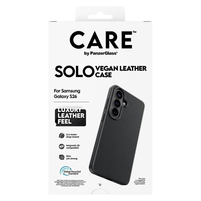 Калъф Solo за Samsung Galaxy S26, Черно, PanzerGlass