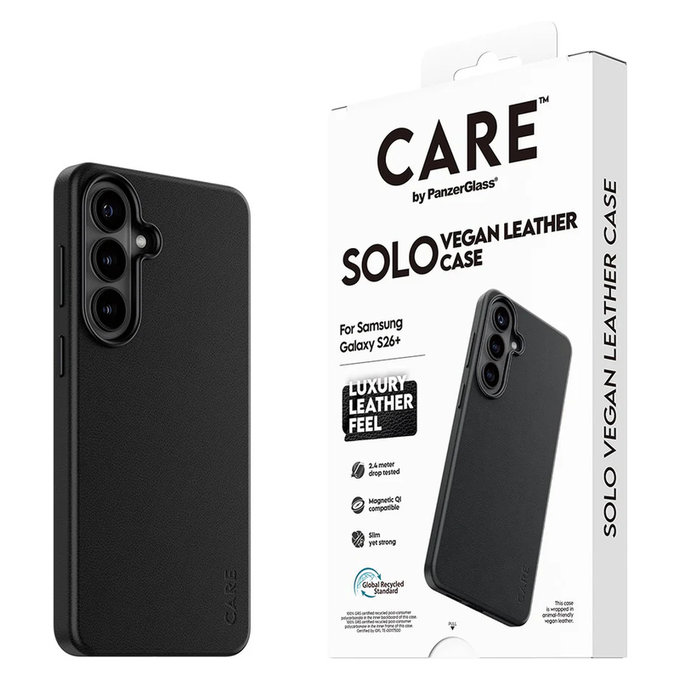 Калъф Solo за Samsung Galaxy S26+, Черно, PanzerGlass