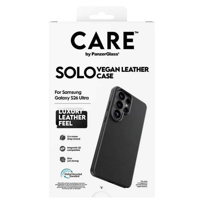 Калъф Solo за Samsung Galaxy S26 Ultra, Черно, PanzerGlass