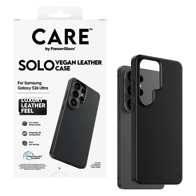 Калъф Solo за Samsung Galaxy S26 Ultra, Черно, PanzerGlass