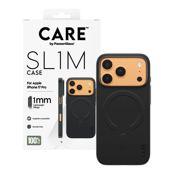 Калъф SL1M за iPhone 17 Pro, Черно, PanzerGlass