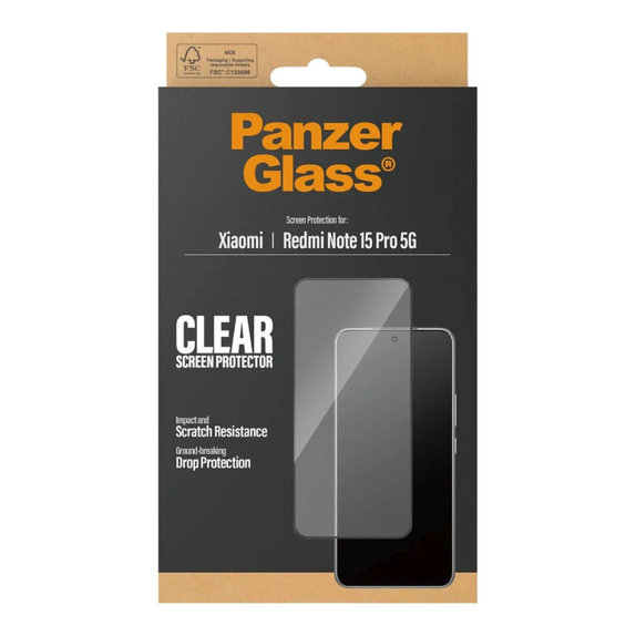 UWF закалено стъкло за Xiaomi Redmi Note 15 Pro 5G, Черно, PanzerGlass