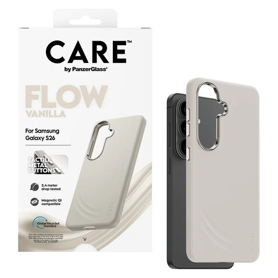 Калъф FLOW с QI за Samsung Galaxy S26, Vanilla, PanzerGlass