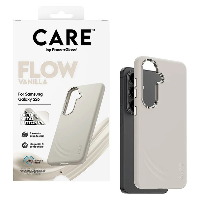 Калъф FLOW с QI за Samsung Galaxy S26, Vanilla, PanzerGlass