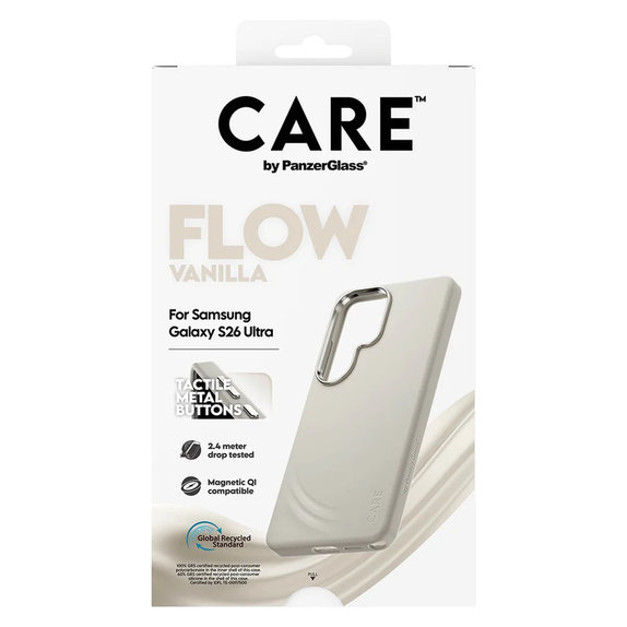 Калъф FLOW с QI за Samsung Galaxy S26 Ultra, Vanilla, PanzerGlass