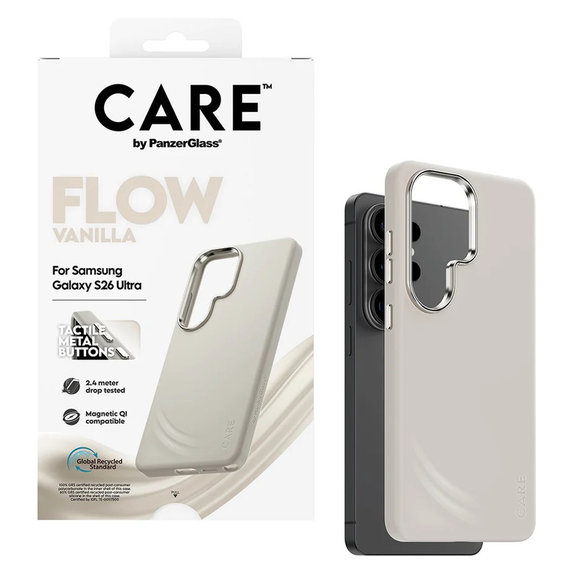 Калъф FLOW с QI за Samsung Galaxy S26 Ultra, Vanilla, PanzerGlass