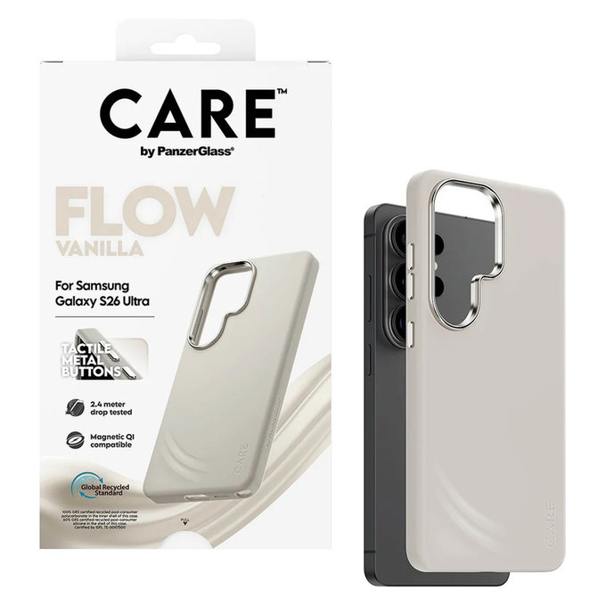 Калъф FLOW с QI за Samsung Galaxy S26 Ultra, Vanilla, PanzerGlass