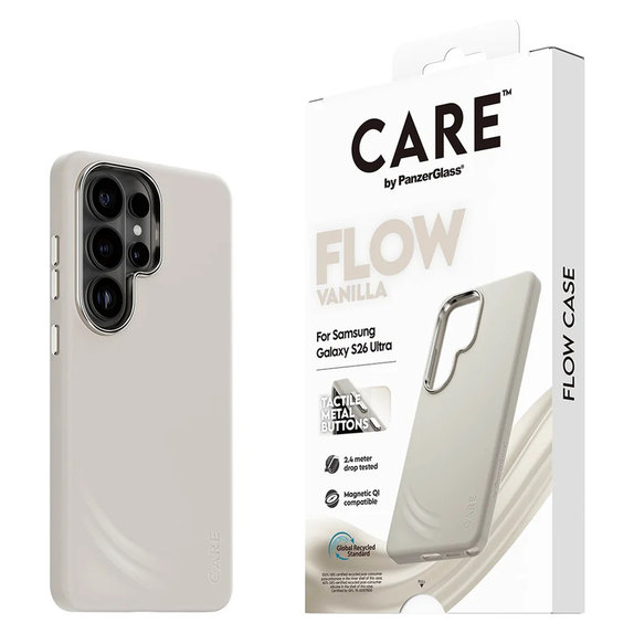 Калъф FLOW с QI за Samsung Galaxy S26 Ultra, Vanilla, PanzerGlass