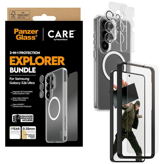 Bundle 3 в 1 Explorer за Samsung S26 Ultra, PanzerGlass