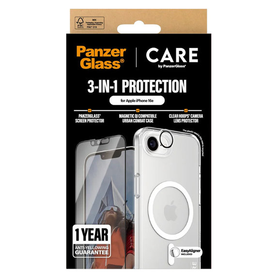 Bundle 3 в 1 за iPhone 17e/16e, PanzerGlass