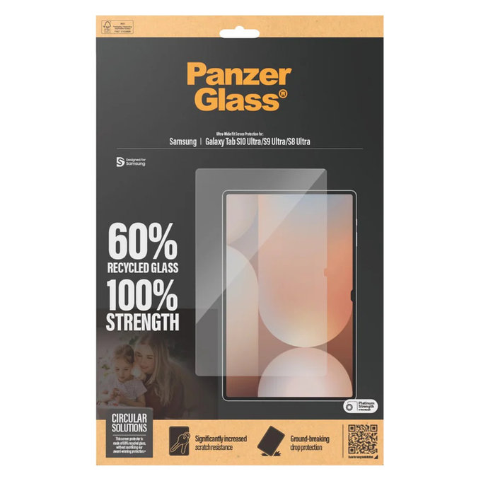 Закалено стъкло UWF за Samsung Galaxy Tab S8 Ultra/S9 Ultra/S10 Ultra, Прозрачно, PanzerGlass