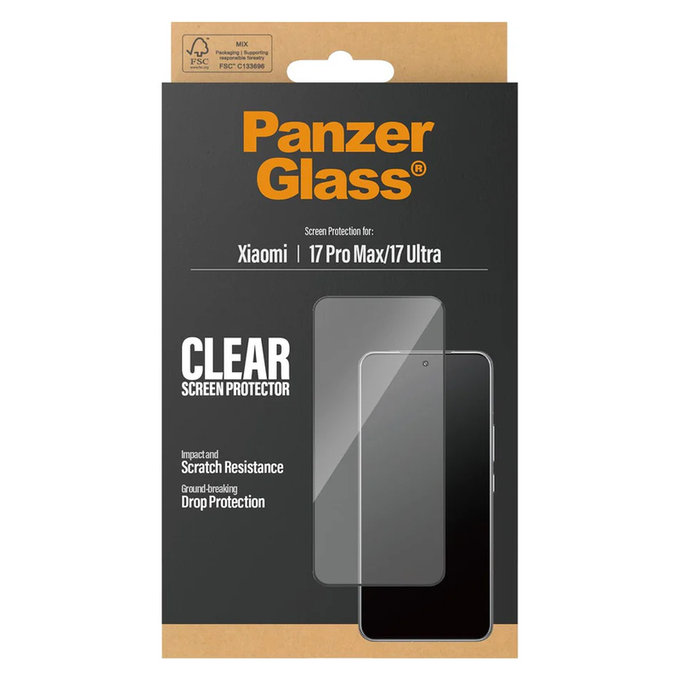 Закалено стъкло UWF за Xiaomi 17 Ultra, Черно, PanzerGlass
