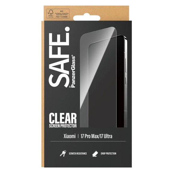 Закалено стъкло UWF за Xiaomi 17 Ultra, Черно, SAFE by PanzerGlass
