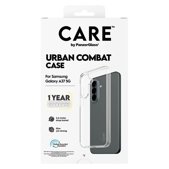 Калъф Urban Combat за Samsung Galaxy A37, Прозрачно, PanzerGlass