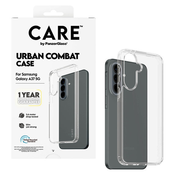 Калъф Urban Combat за Samsung Galaxy A37, Прозрачно, PanzerGlass