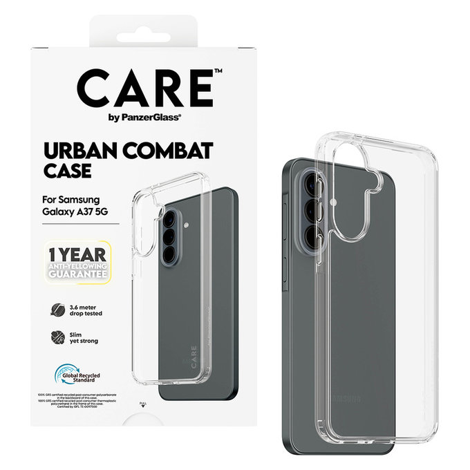 Калъф Urban Combat за Samsung Galaxy A37, Прозрачно, PanzerGlass