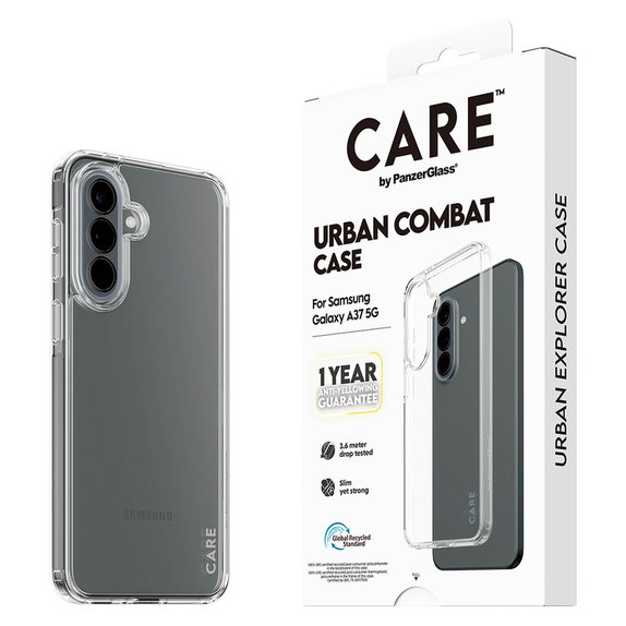 Калъф Urban Combat за Samsung Galaxy A37, Прозрачно, PanzerGlass