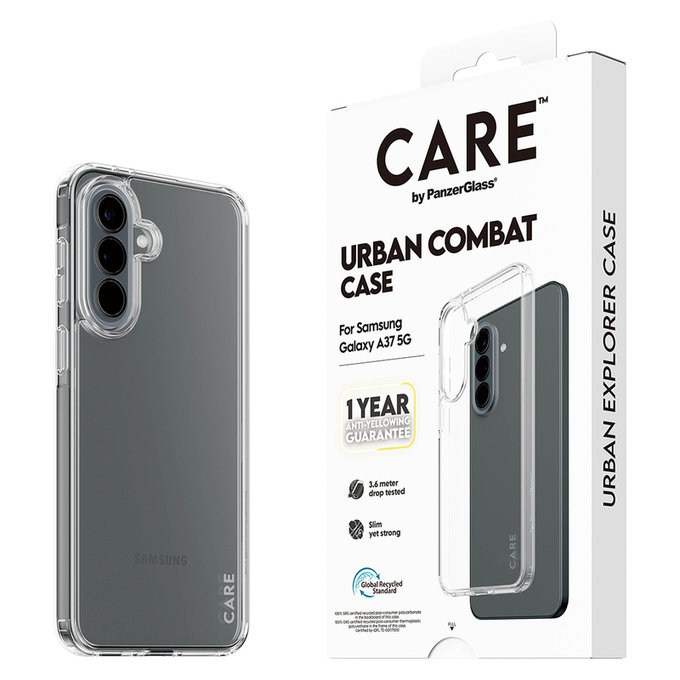 Калъф Urban Combat за Samsung Galaxy A37, Прозрачно, PanzerGlass