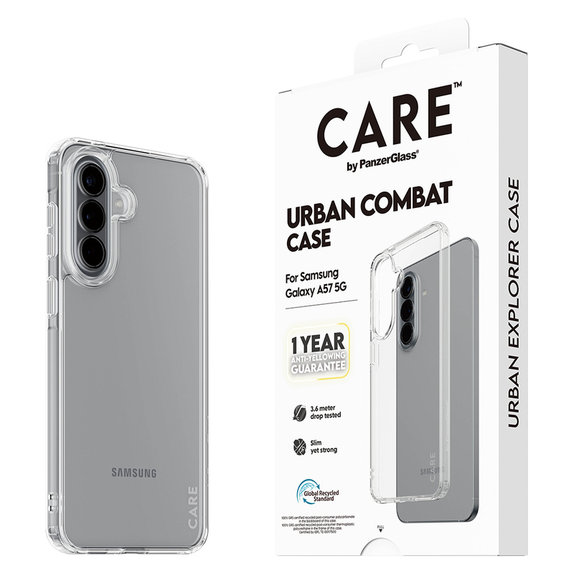 Калъф Urban Combat за Samsung Galaxy A57, Прозрачно, PanzerGlass