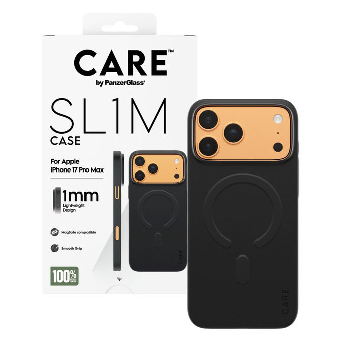 Калъф SL1M за iPhone 17 Pro Max, Черно, PanzerGlass