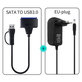 USB 3.0 / USB-C към SATA адаптер за 2.5" и 3.5" HDD/SSD, със захранващ адаптер