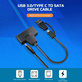 USB 3.0 / USB-C към SATA адаптер за 2.5" и 3.5" HDD/SSD, със захранващ адаптер