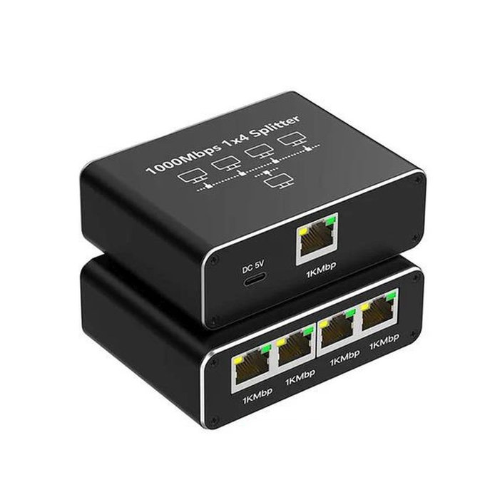 4-портов Gigabit Ethernet суич, RJ45, 1000 Mbps