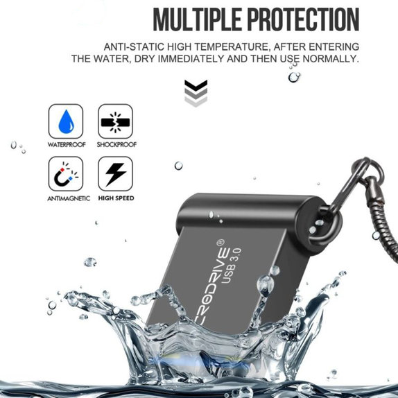 Метална USB флаш памет 64 GB, USB 3.0, сребриста