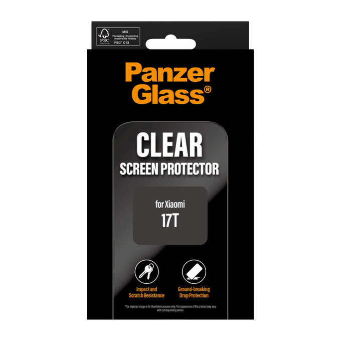 Закалено стъкло UWF за Xiaomi 17T, Черен, PanzerGlass