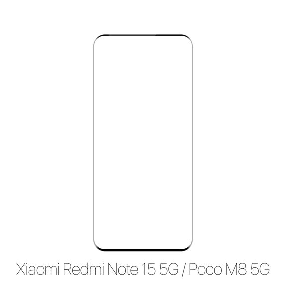 Закалено стъкло FullCover за Xiaomi Redmi Note 15 5G, Poco M8 5G, FixPremium