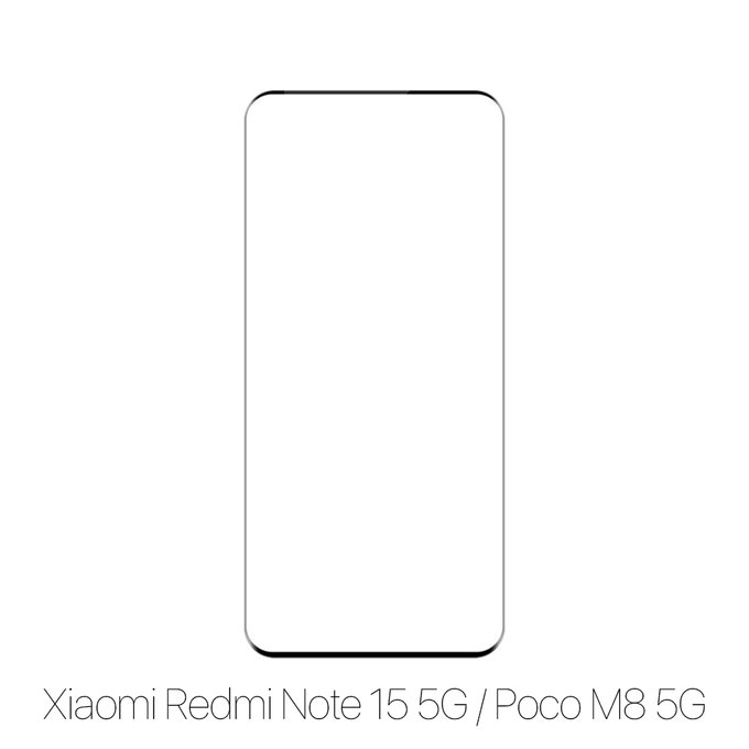 Закалено стъкло FullCover за Xiaomi Redmi Note 15 5G, Poco M8 5G, FixPremium