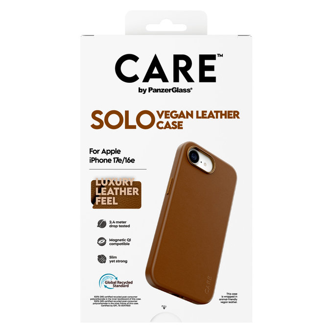 Калъф Solo за iPhone 17e/16e, Кафяво, PanzerGlass