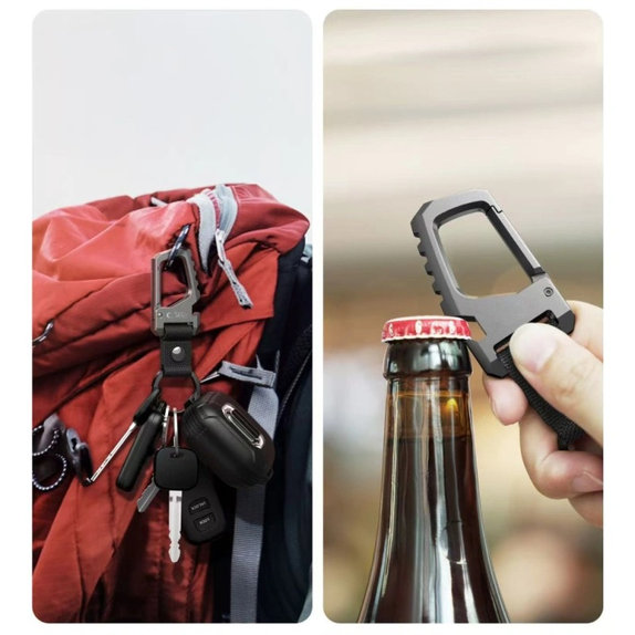 Ключодържател Slidelock Carabiner Keychain, Gunmetal, Tech-Protect