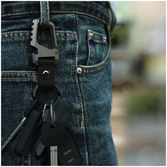 Ключодържател Slidelock Carabiner Keychain, Gunmetal, Tech-Protect