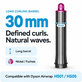 Дълъг накрайник за къдрене за Dyson Airwrap HS01, HS05, 30 mm, Nickel / Fuchsia