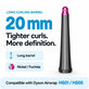 Дълъг накрайник за къдрене за Dyson Airwrap HS01, HS05, 20 mm, Nickel / Fuchsia